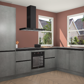 Beton Parelgrijs greeploze keuken Salzburg 112597