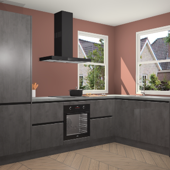 Beton Antraciet greeploze keuken Salzburg 112691