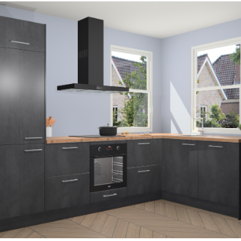 Beton Zwarte keuken Salzburg 112599