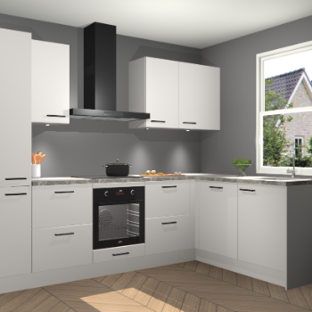 Zijdegrijze keuken Bazel 112858