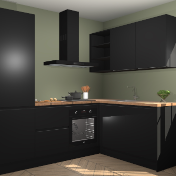 Zwarte greeploze keuken Krakau 92726