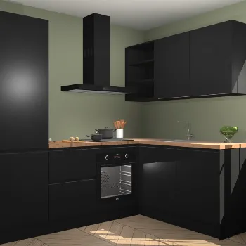 Zwarte greeploze keuken Krakau 92726
