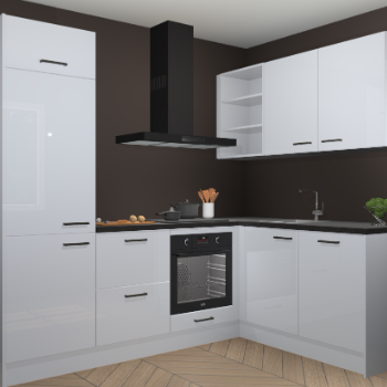 Sneeuwwitte hoogglans keuken krakau 92729