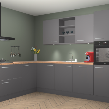 Onyxgrijze keuken Gotenburg 92750