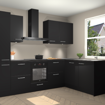 Zwarte keuken Bazel 112985
