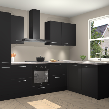 Zwarte keuken Bazel 113071