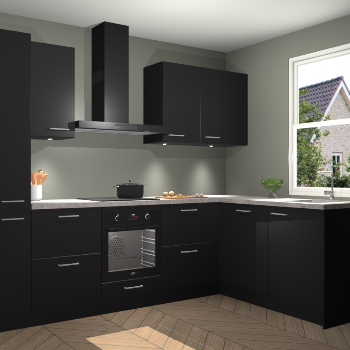 Zwarte keuken Bazel 113072