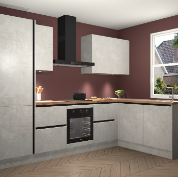 Beton Opaal greeploze keuken Bazel 113145
