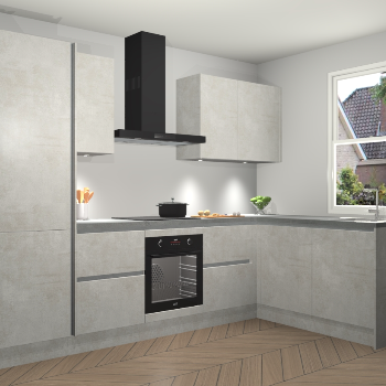 Beton Opaal greeploze keuken Bazel 113288