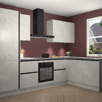 Beton Opaal greeploze keuken Bazel 113291