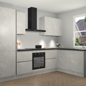 Beton Opaal greeploze keuken Bazel 113357