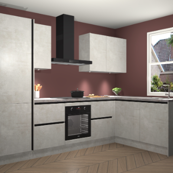 Beton Opaal greeploze keuken Bazel 113372