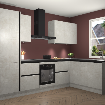 Beton Opaal greeploze keuken Bazel 113393