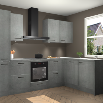 Beton Parelgrijs keuken Bazel 113413