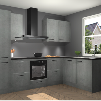 Beton Parelgrijs keuken Bazel 113424