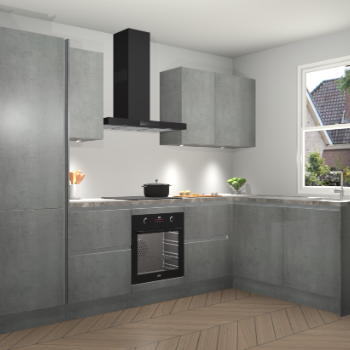 Beton Parelgrijs greeploze keuken Bazel 113434