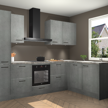 Beton Parelgrijs keuken Bazel 113436