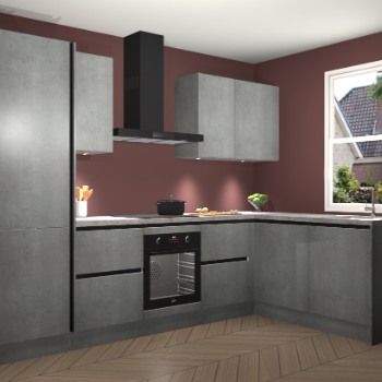 Beton Parelgrijs greeploze keuken Bazel 113443