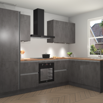 Beton Antraciet greeploze keuken Bazel 113464