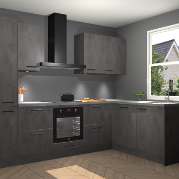 Beton Antraciet keuken Bazel 113564