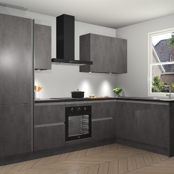Beton Antraciet greeploze keuken Bazel 113569