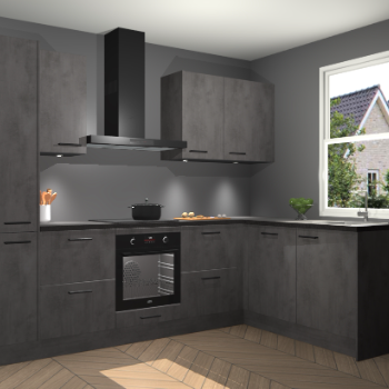 Beton Antraciet keuken Bazel 113570