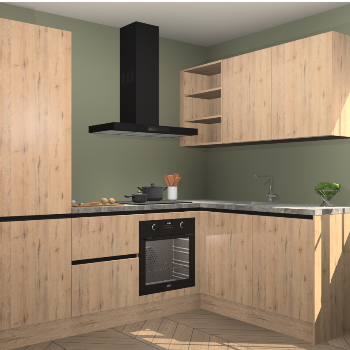 Madera Natuur greeploze keuken Krakau 113218