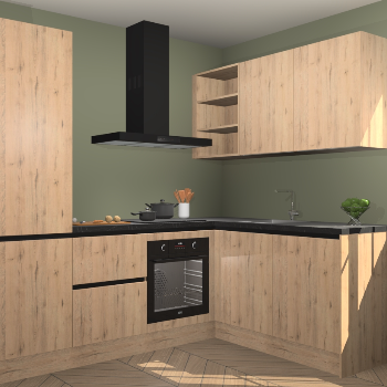 Madera Natuur greeploze keuken Krakau 113220