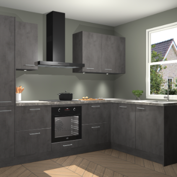 Beton Antraciet keuken Bazel 113579