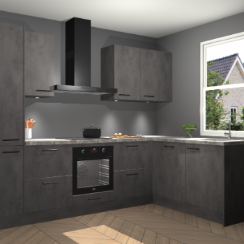 Beton Antraciet keuken Bazel 113581
