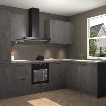 Beton Antraciet keuken Bazel 113582