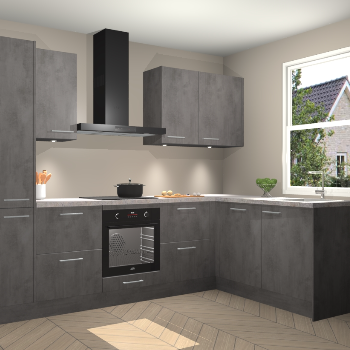 Beton Antraciet keuken Bazel 113584