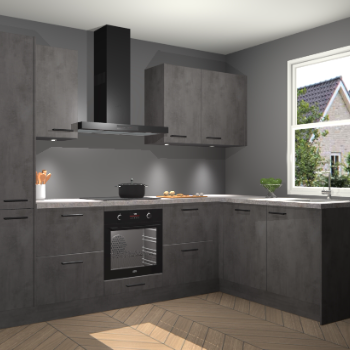 Beton Antraciet keuken Bazel 113587