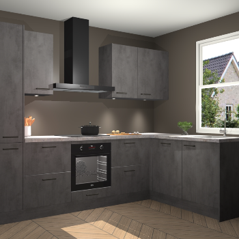 Beton Antraciet keuken Bazel 113588