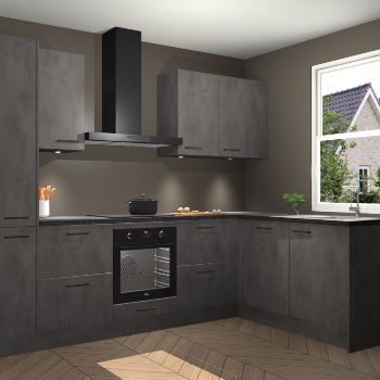 Beton Antraciet keuken Bazel 113595