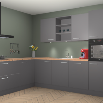 Onyxgrijze keuken Gotenburg 113184