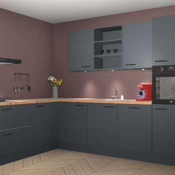 Onyxgrijze keuken Gotenburg 113185