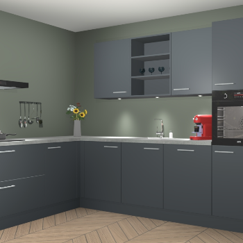 Onyxgrijze keuken Gotenburg 113193