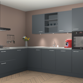 Onyxgrijze keuken Gotenburg 113195