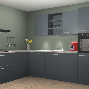 Onyxgrijze keuken Gotenburg 113444