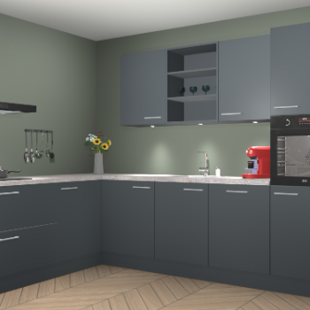 Onyxgrijze keuken Gotenburg 113456