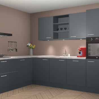 Onyxgrijze keuken Gotenburg 113457