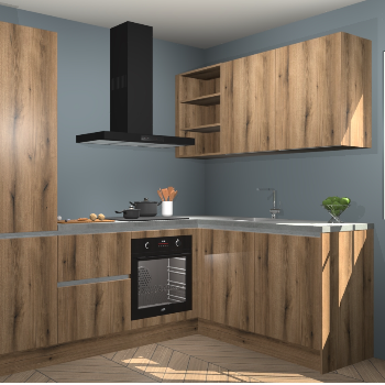 Goud Eiken greeploze keuken Krakau 113332