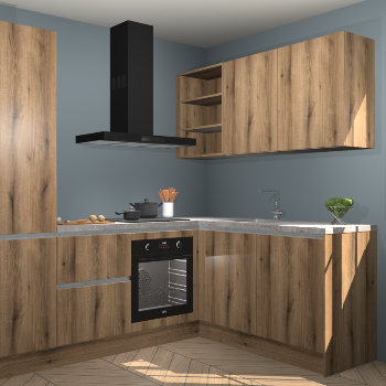 Goud Eiken greeploze keuken Krakau 113335