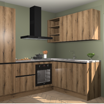 Goud Eiken greeploze keuken Krakau 113354