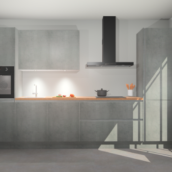 Beton parelgrijs greeploze keuken Cabaret 113958