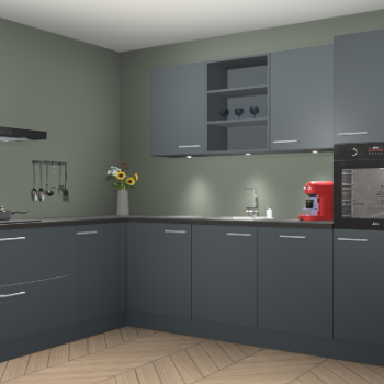 Onyxgrijze keuken Gotenburg 113339