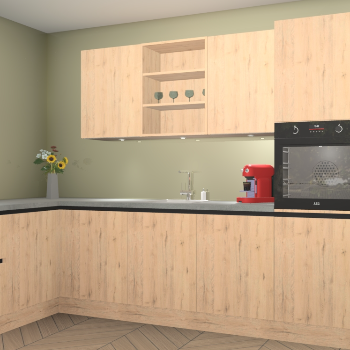 Madera Natuur greeploze keuken Gotenburg 113603