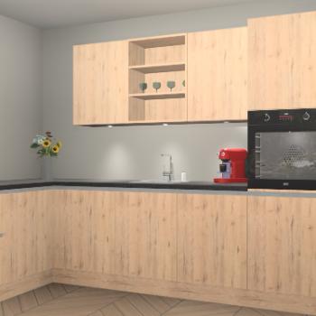 Madera Natuur greeploze keuken Gotenburg 113613