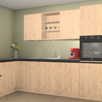 Madera Natuur greeploze keuken Gotenburg 113679